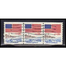 Used 1891 18c U.S. Flag Fine PNC 5/3 PA2209