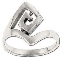 Sterling Silver Diamond Modern Spiral Ring