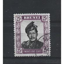 Brunei.SG109 25c Sultan Omar Ali Saifuddin.Fine Used.Aug25p