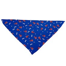 Cutie Ties Tie On Dog Bandana Small Red/White/Bones