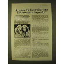 1979 Oil of Olay Ad - Older Sister Looks Younger