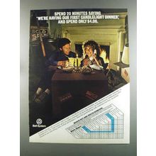 1982 Bell Telephone Ad - Our First Candlelight Dinner