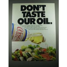 1987 Crisco Oil Ad - Don't Taste Our Oil
