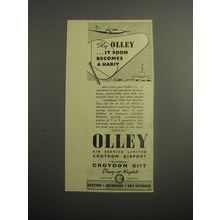 1948 Olley Air Service Limited Ad - Fly Olley ..it soon becomes a habit