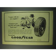 1949 Goodyear Tires Ad - I agree with my tyre supplier