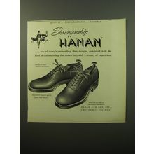 1950 Hanan Shoes Ad - Shoemanship by Hanan