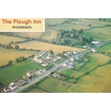 The Plough Inn Map Aerial Llandeilo Carmarthenshire Wales Postcard