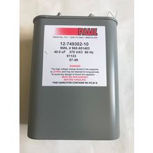 EMERSON ELECTRIC 12-749302-10 NWL,PAPER CAPACITOR,40uF 370VAC 60HZ 958-501403,ER