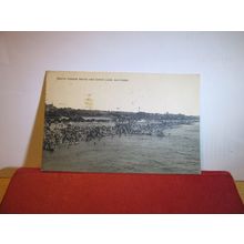 SOUTH PARADE BEACH, CANOE LAKE, SOUTHSEA, HAMPSHIRE used postcard 1939 pm =
