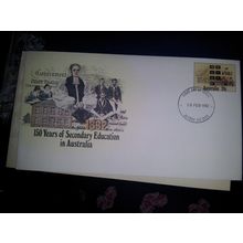 1982 Australia 150 years secondary education pre stamped envelope PSE