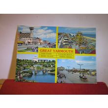 multiview, GREAT YARMOUTH, NORFOLK used postcard by Don's Supplies. 1983 pm =