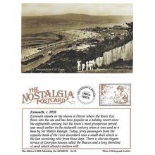 Postcard Exmouth from Cliff Slopes c1930 Devon Promenade River Exe - Nostalgia
