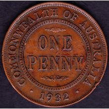 1932 Australia 1 Penny Coin