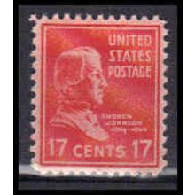822 17c Andrew Johnson Fine MNH B0954
