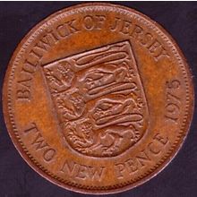 1975 Jersey 2 Pence Coin