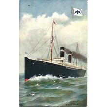 American Line SS ST PAUL Tuck Oilette Postcard (9140)