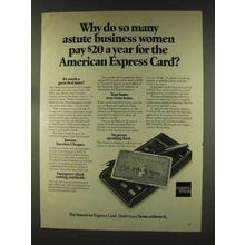 1977 American Express Ad - Astute Business Women