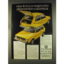 1976 Volkswagen Rabbit Ad - Drive Home a Sports Car