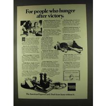 1977 American Express Ad - Hunger After Victory