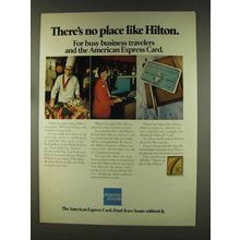 1977 American Express Ad - No Place Like Hilton