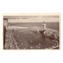 MARINA BATHING POOL, RAMSGATE, KENT unused vintage postcard. RP by H & S, =