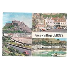 multiview, GOREY VILLAGE, JERSEY used postcard ny N>P>O> 1974 postmark #