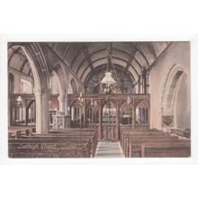 Interior of Church Lustleigh Postcard Devon 56599