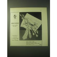 1948 Bronzini Advertisement - Vendome Tie by Brooke Cadwallader