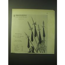 1948 Bronzini Brooke Cadwallader Ties Ad - Austerlitz, Monte Vella, Eaglet