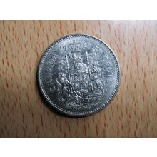 1986 Queen Elizabeth ll 50 Cents Canada Coin