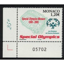 Monaco Special Olympics Corner Control Number 2005 MNH SG#2707 MI#2753