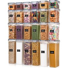 Airtight Food Storage Containers with Lids, Vtopmart 24 Pcs Plastic Kitchen and