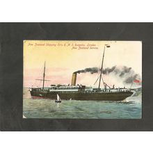 Postcard Ship RMS Ruapehu London New Zealand Service