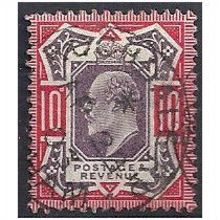 1902 10d Dull Purple & Carmine Fine Used ROCHDALE CDS Cancel.