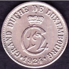 1924 Luxembourg 5 Centimes Coin