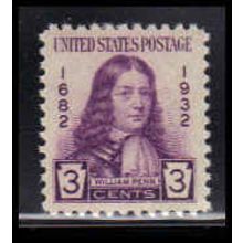 724 3c William Penn Fine Plus MNH O3535
