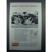 1958 America Fore Insurance Ad - Seat Belts