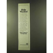 1973 U.S. Postal Service Ad - Help Wanted