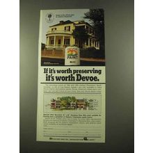 1975 Devoe Paint Ad - If It's Worth Preserving