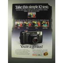 1989 Pentax IQZoom 60 Camera Ad - Simple IQ Test