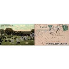 CT New London Postcard The Town's Most Ancient Burial Place & Nathan Hale ~2056