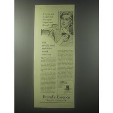 1954 Brand's Essence Ad - You're not forgetting the most important thing?