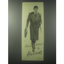 1954 Harrods Fashion Ad - Personally Tailored by Harrods