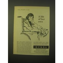 1965 RUKBA Royal United Kingdom Beneficent Association Ad - A life of her Own