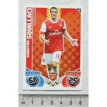 2010/11 Topps Match Attax Trading Card U3 Sebastien Squillaci, Arsenal