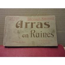 ARRAS EN RUINES, FRANCE BOOK OF 22 unused antique postcards WW1 BOMBARDMENT =