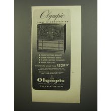 1952 Olympic Television Advertisement - Olympic 5-way TV combination