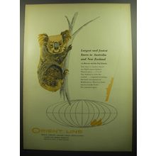 1957 Orient Line Cruise Ad - Largest and fastest liners to Australia
