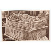 Boothby Tomb at Ashbourne Church Postcard Derbyshire Kingsway