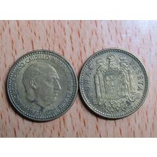 Spain 1956 Franco 1953-56* 1 Peseta Coin